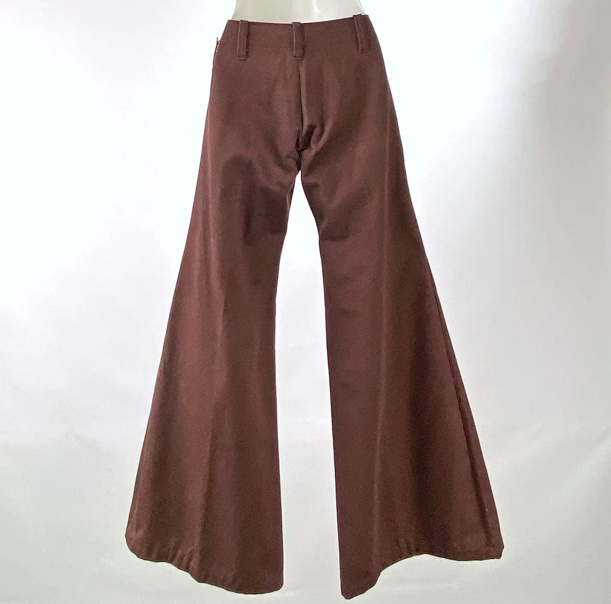 60s Bell Bottom Hip Hugger Women's Pants Deadstock Vintage Elephant Bell Jeans XS VFG