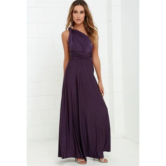 Amy Fashion - Bandage Party Bridesmaids Infinity Robe Maxi Dress