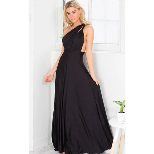 Amy Fashion - Bandage Party Bridesmaids Infinity Robe Maxi Dress