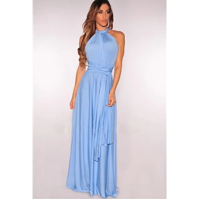 Amy Fashion - Bandage Party Bridesmaids Infinity Robe Maxi Dress