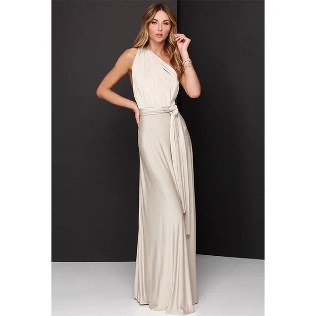 Amy Fashion - Bandage Party Bridesmaids Infinity Robe Maxi Dress