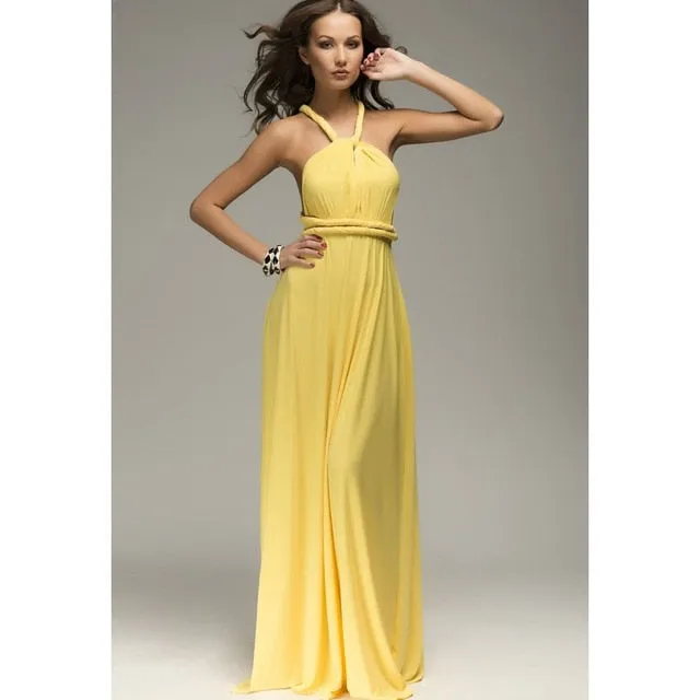 Amy Fashion - Bandage Party Bridesmaids Infinity Robe Maxi Dress