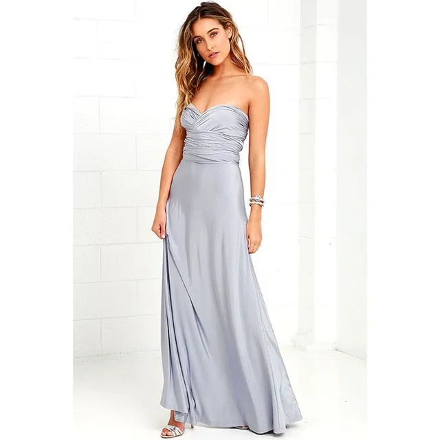 Amy Fashion - Bandage Party Bridesmaids Infinity Robe Maxi Dress