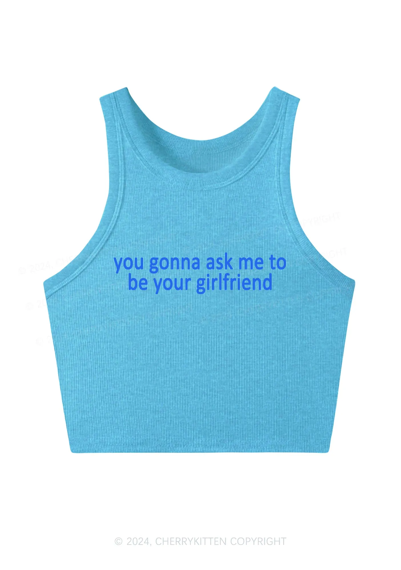 Be Your Girlfriend Y2K Crop Tank Top Cherrykitten