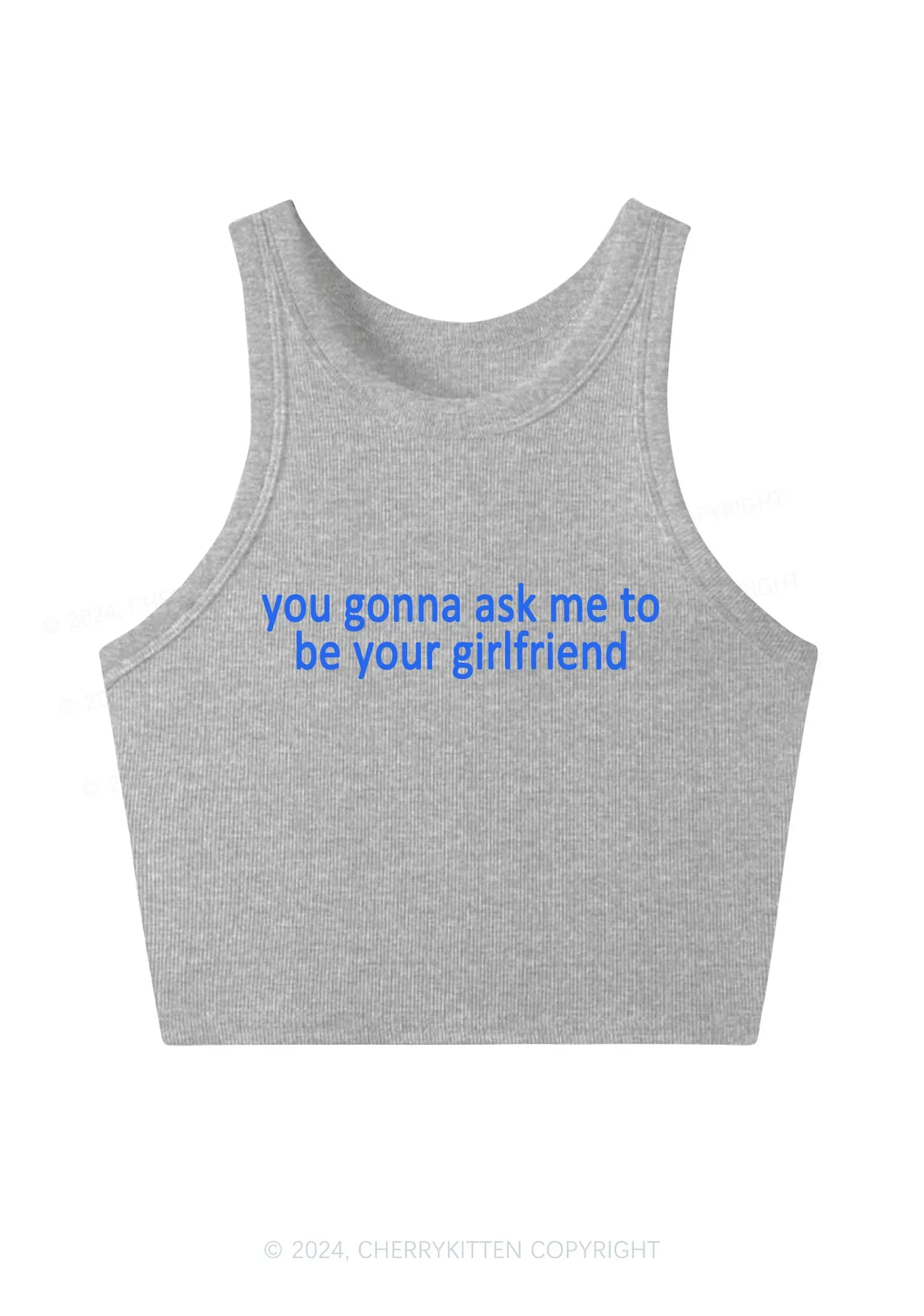 Be Your Girlfriend Y2K Crop Tank Top Cherrykitten