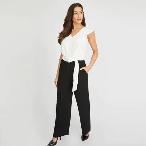 Black and Ivory Two Tone Jumpsuit