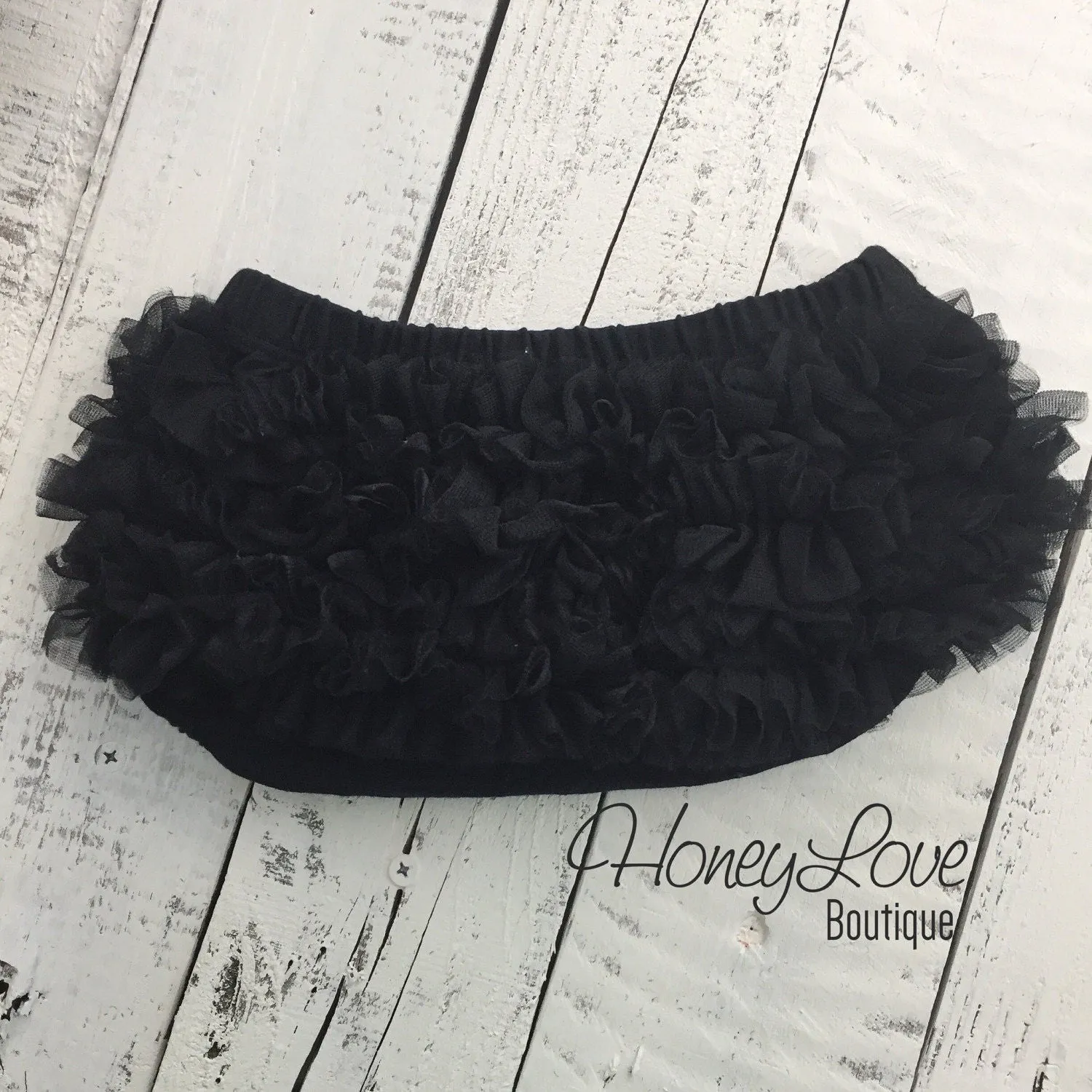 Black - Pettiskirt - Tutu Skirt Bloomer - Ruffle Bottom Bloomer