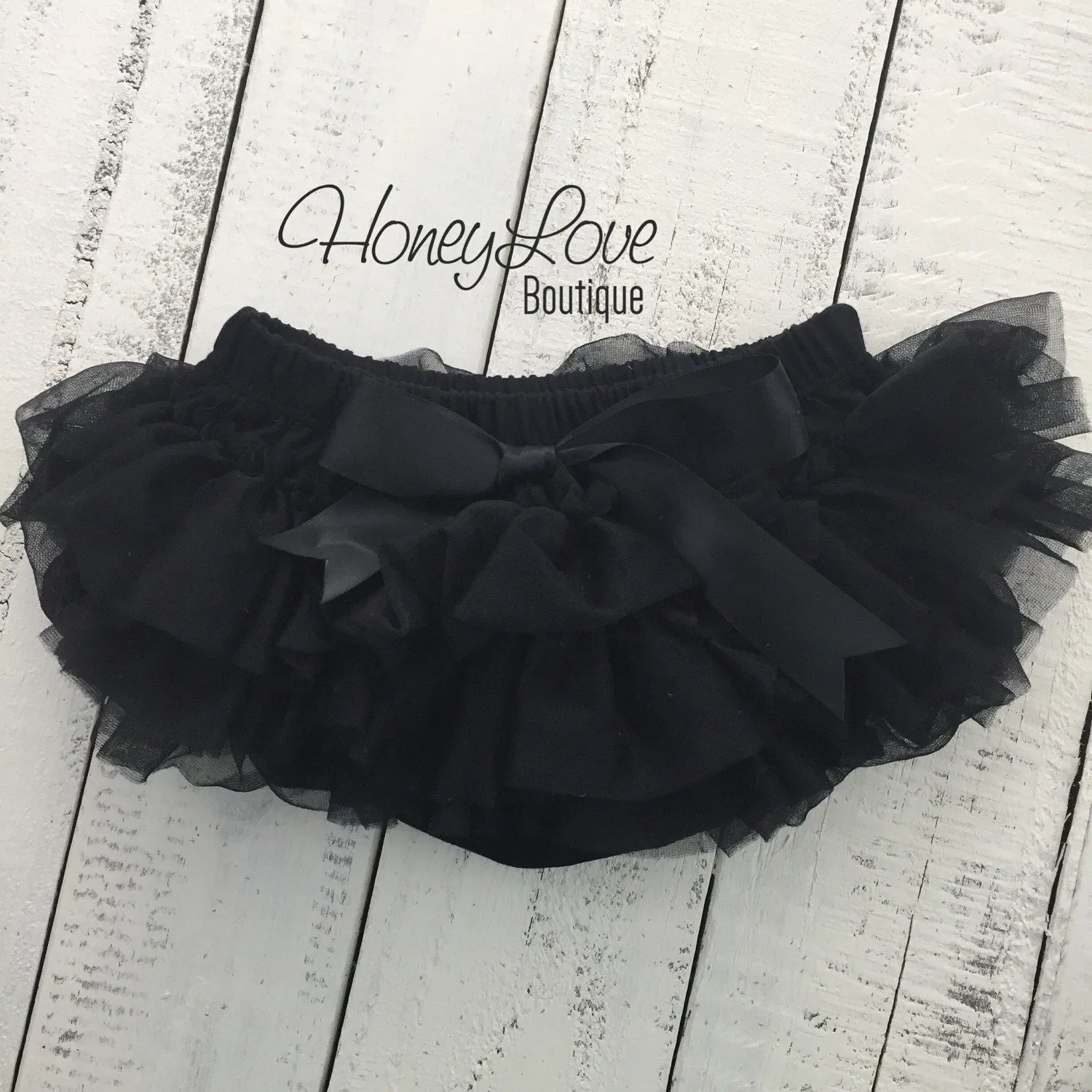 Black - Pettiskirt - Tutu Skirt Bloomer - Ruffle Bottom Bloomer