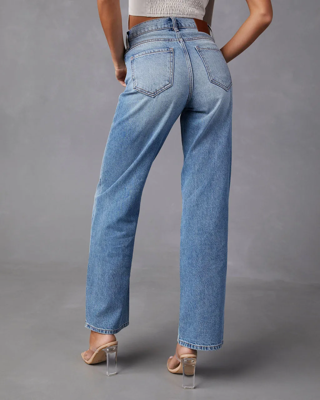 Brandis High Rise Straight Leg Jeans