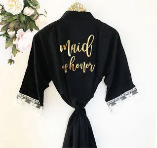 Bridal Party Cotton Lace Robes