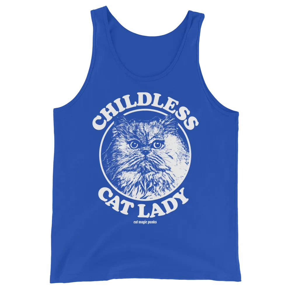 CHILDLESS CAT LADY PERSIAN Unisex Tank Top