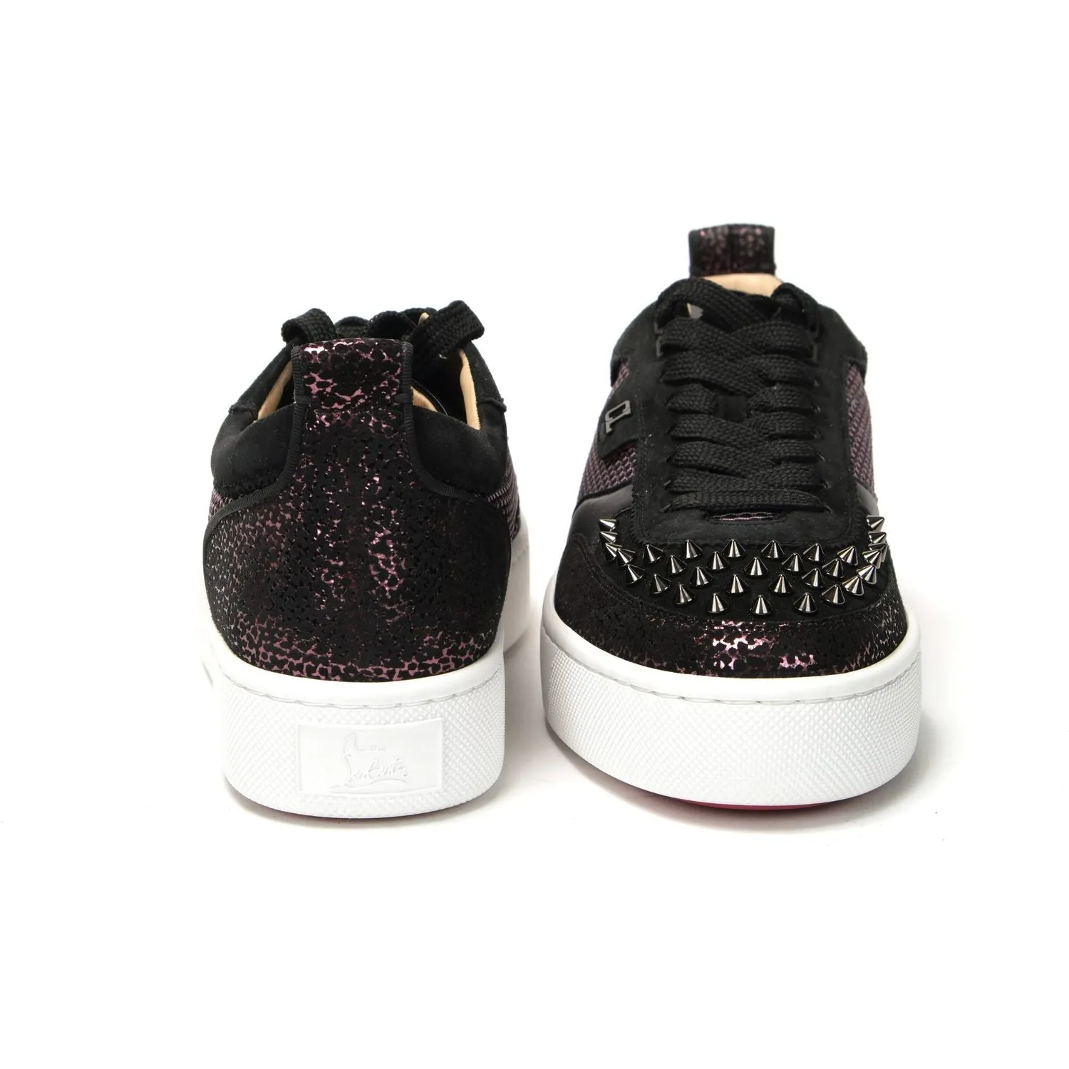 Christian Louboutin Version Black Happy Rui Spikes Flat Shoes