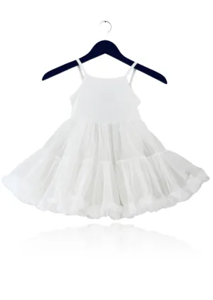 DOLLY PETTI SPAGHETTI PETTISKIRT TUTU DRESS off-white