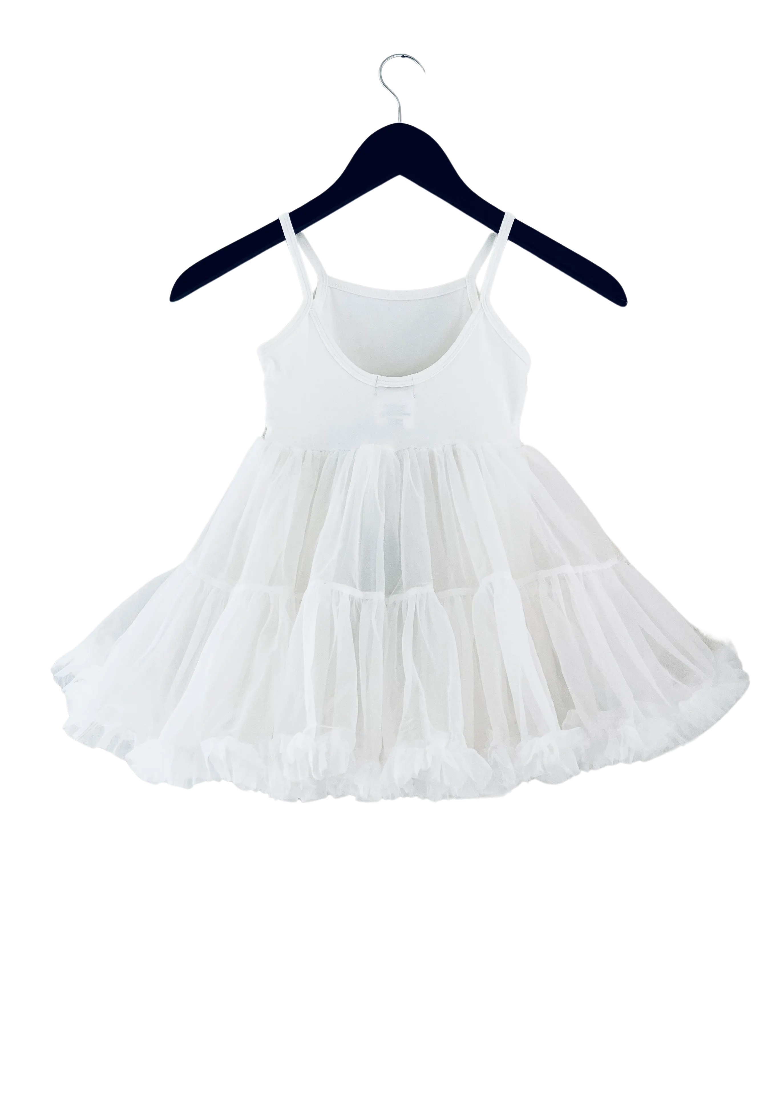 DOLLY PETTI SPAGHETTI PETTISKIRT TUTU DRESS off-white