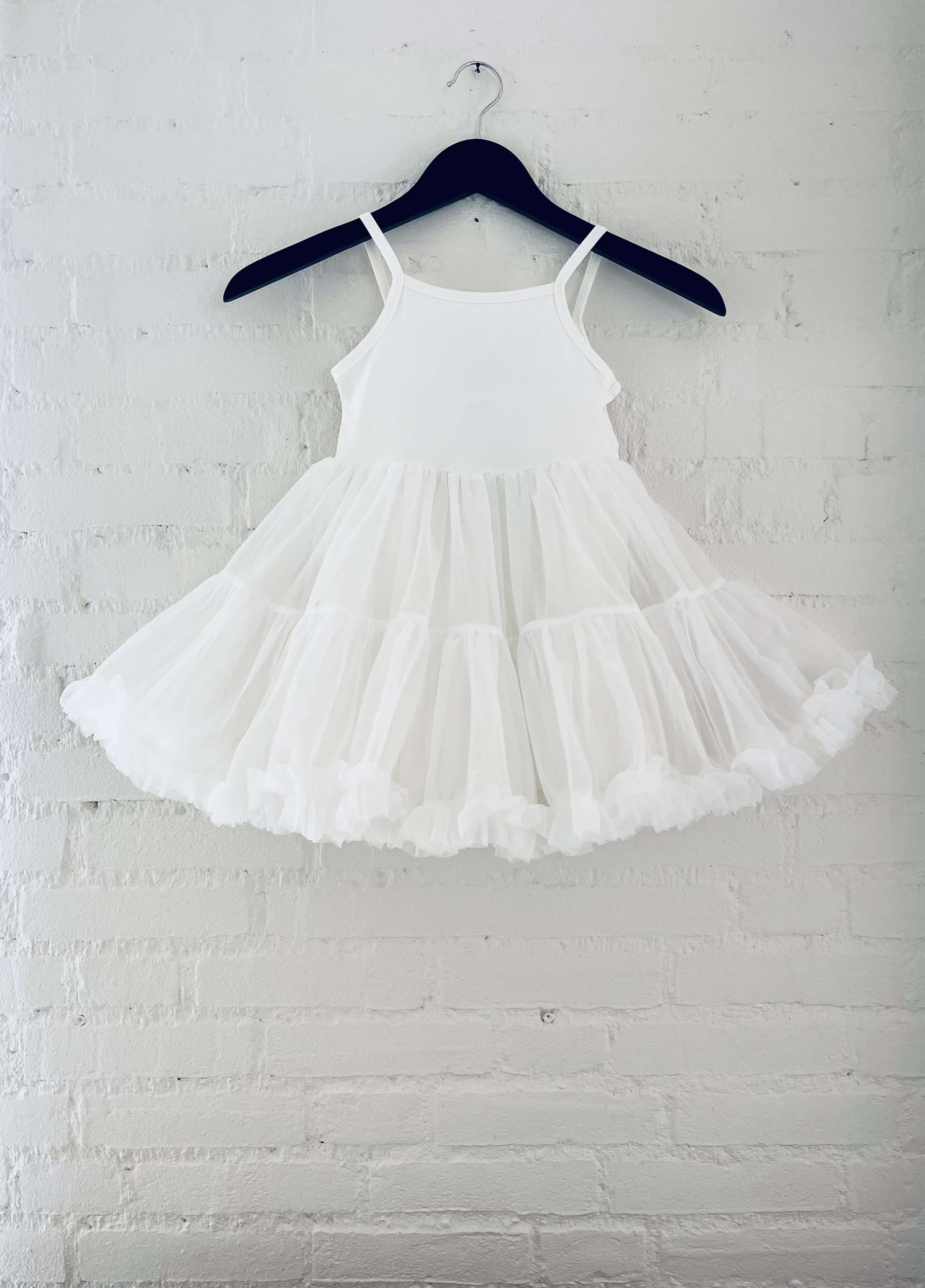 DOLLY PETTI SPAGHETTI PETTISKIRT TUTU DRESS off-white