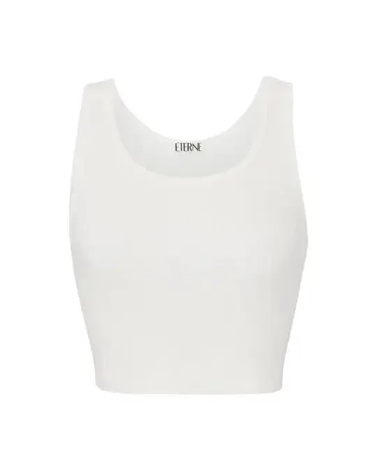 Eterne - Cropped Scoop Neck Tank in Ivory