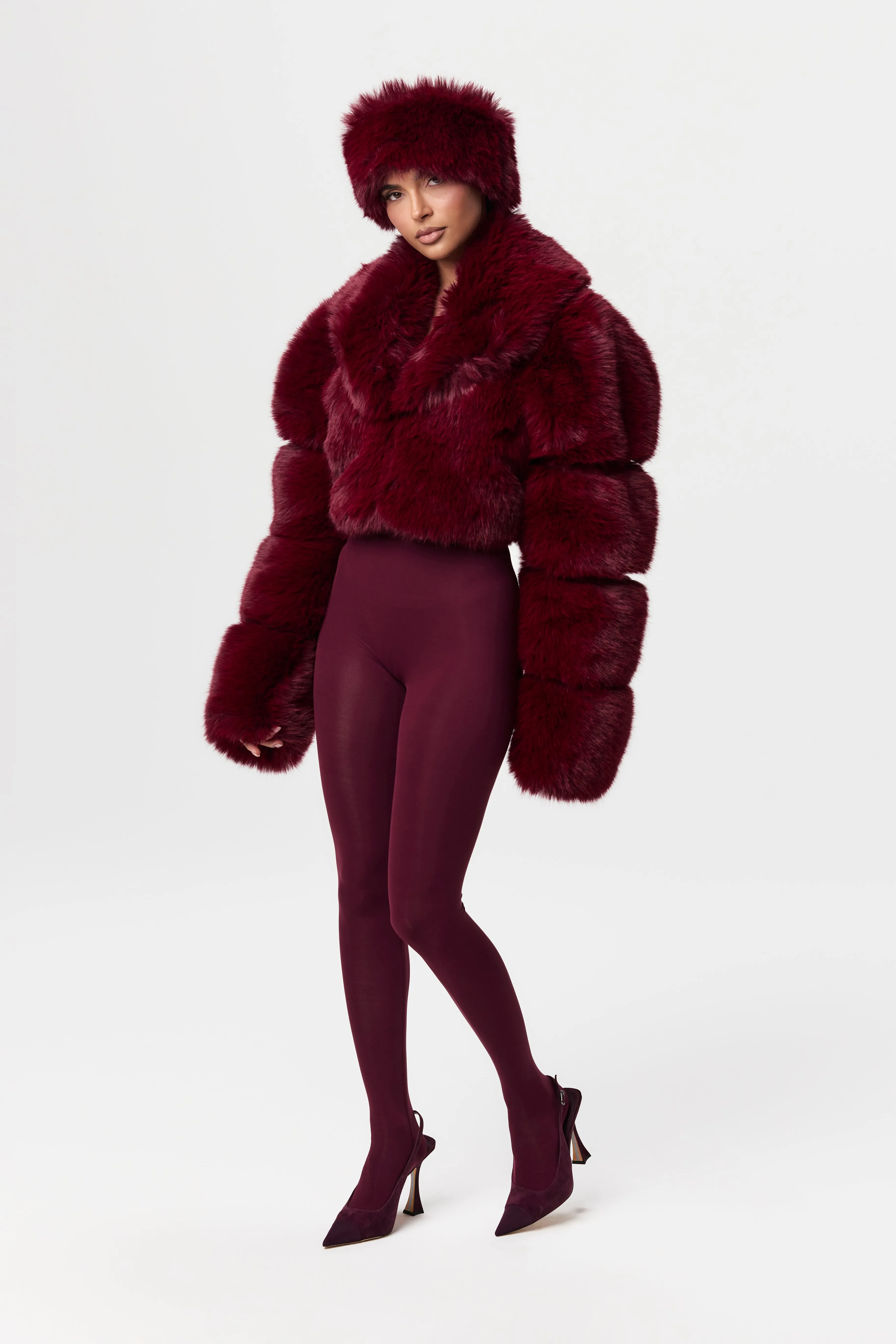 Faux Mink Pelted Jacket