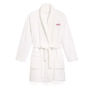 Fleece Bridesmaid Robe - White