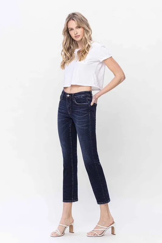 Flying Monkey Mid Rise Slim Straight Jeans