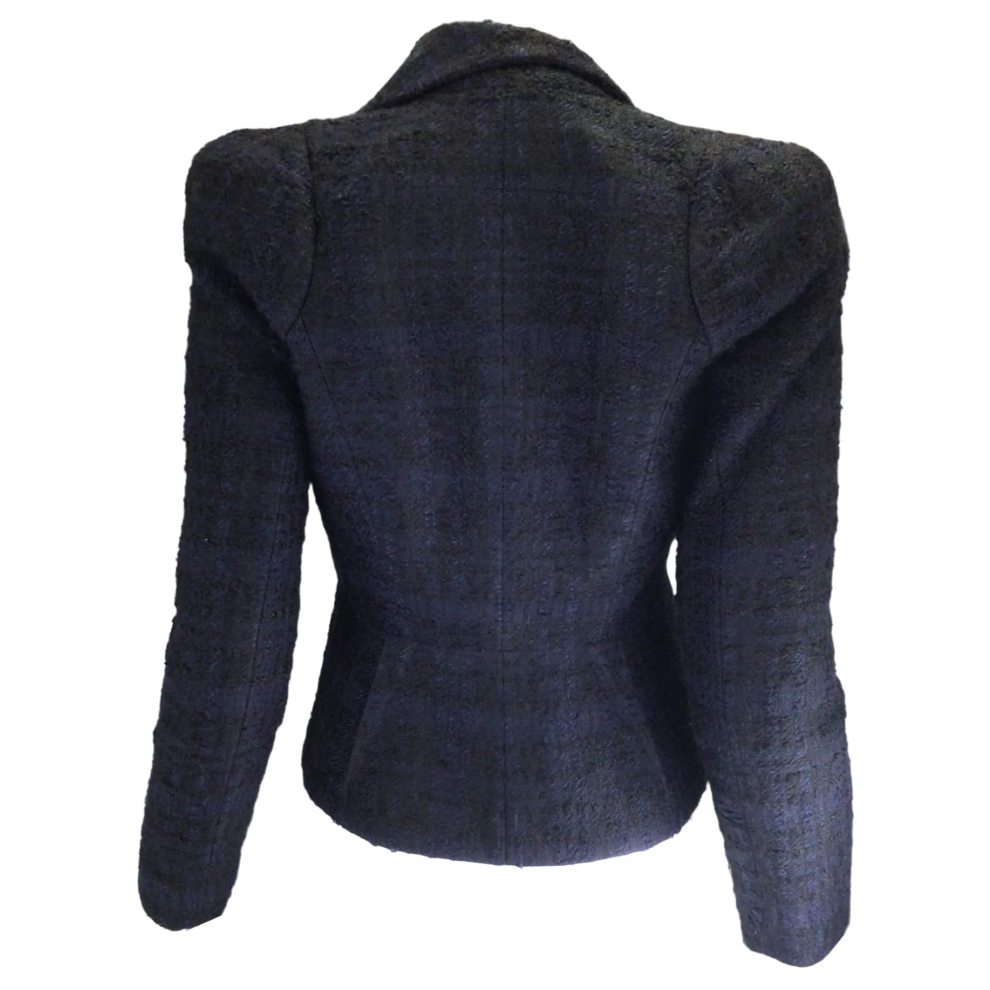 Givenchy Navy Blue / Black Tweed Jacket