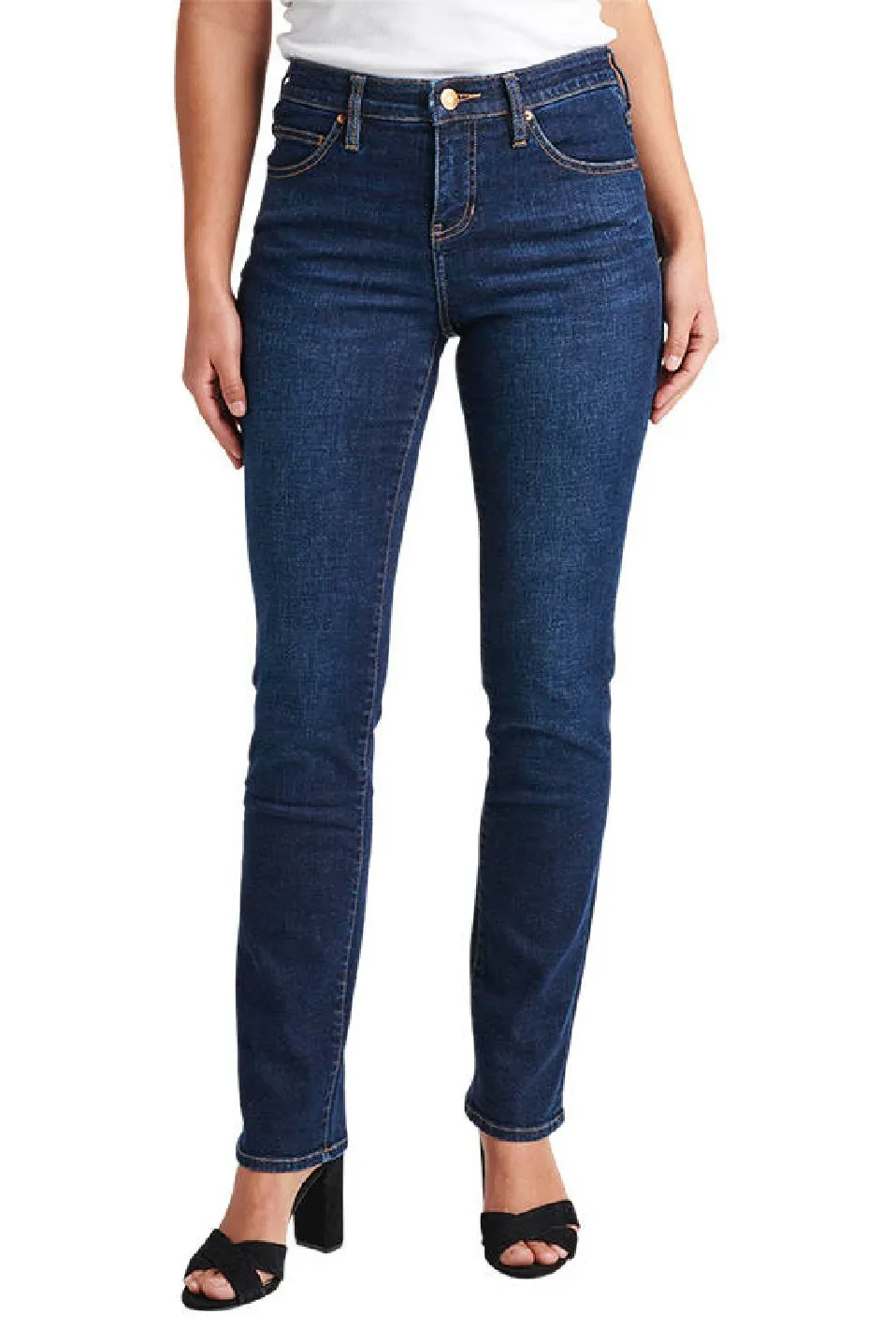 Jag Jeans Ruby Mid Rise Straight Leg Jeans (Night Breeze Wash)