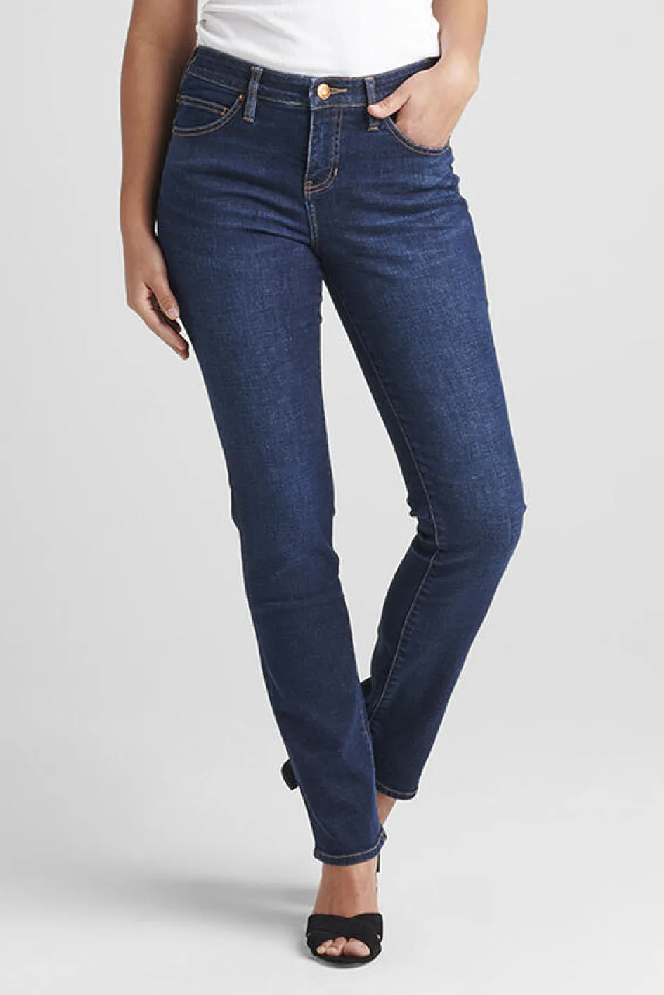 Jag Jeans Ruby Mid Rise Straight Leg Jeans (Night Breeze Wash)