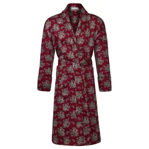 Lightweight Bathrobe - Gatsby Paisley Wine