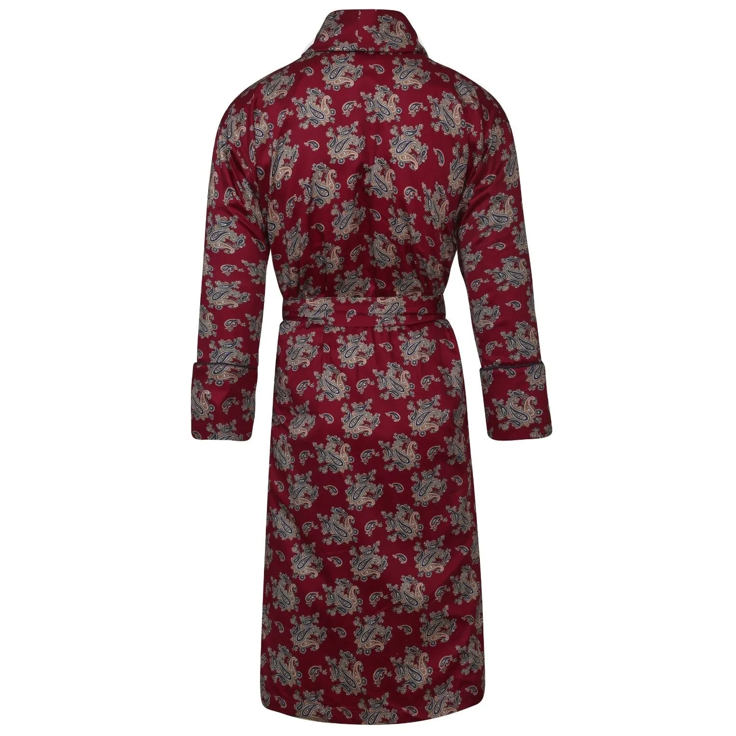 Lightweight Bathrobe - Gatsby Paisley Wine