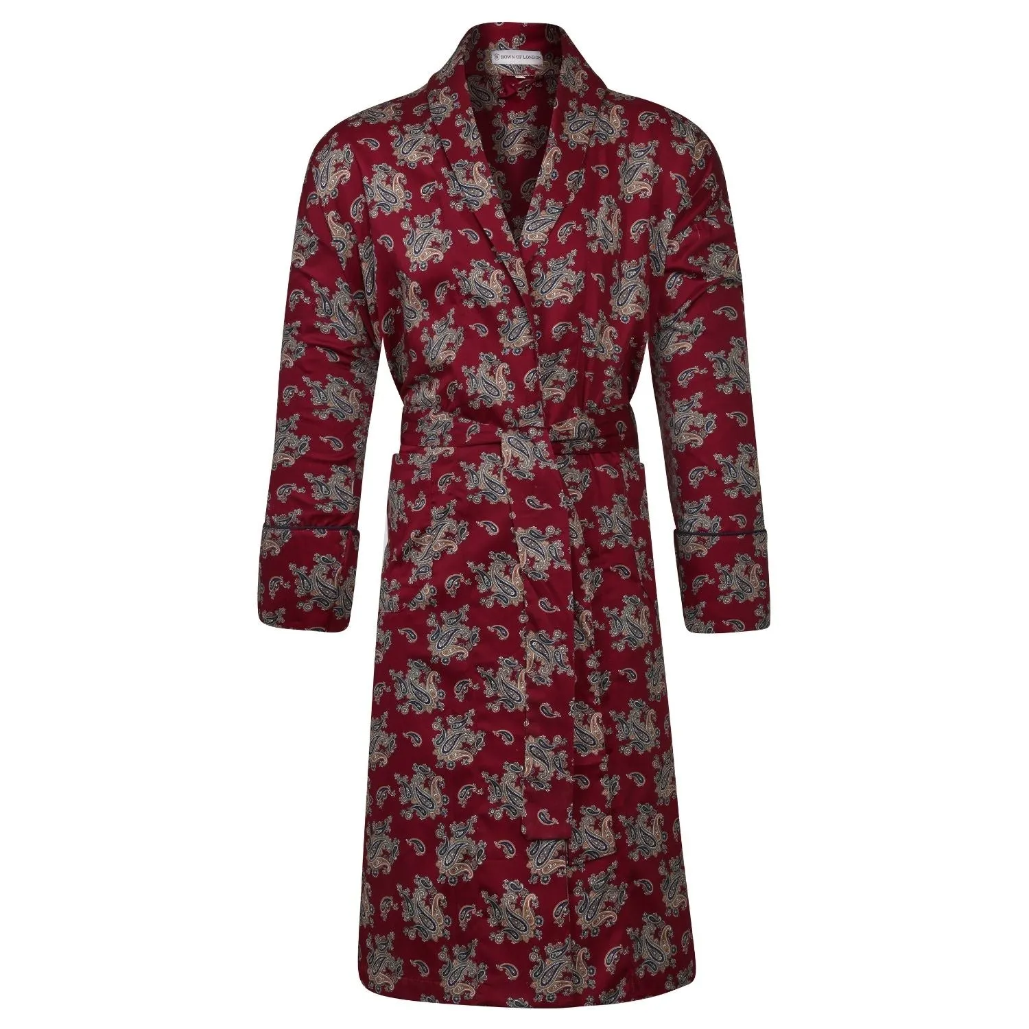 Lightweight Men's Robe - Gatsby Paisley Wine