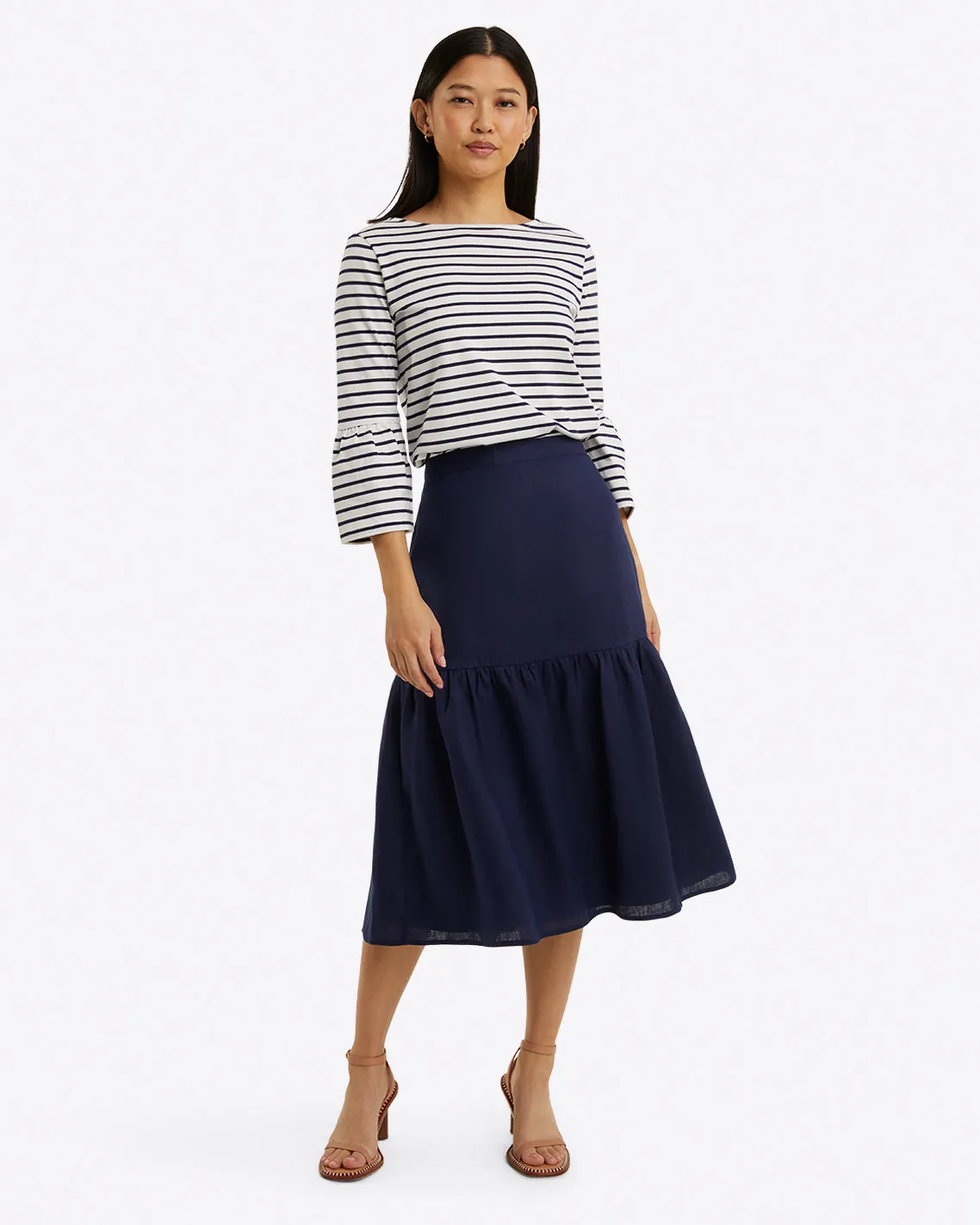 Midi Skirt in Linen