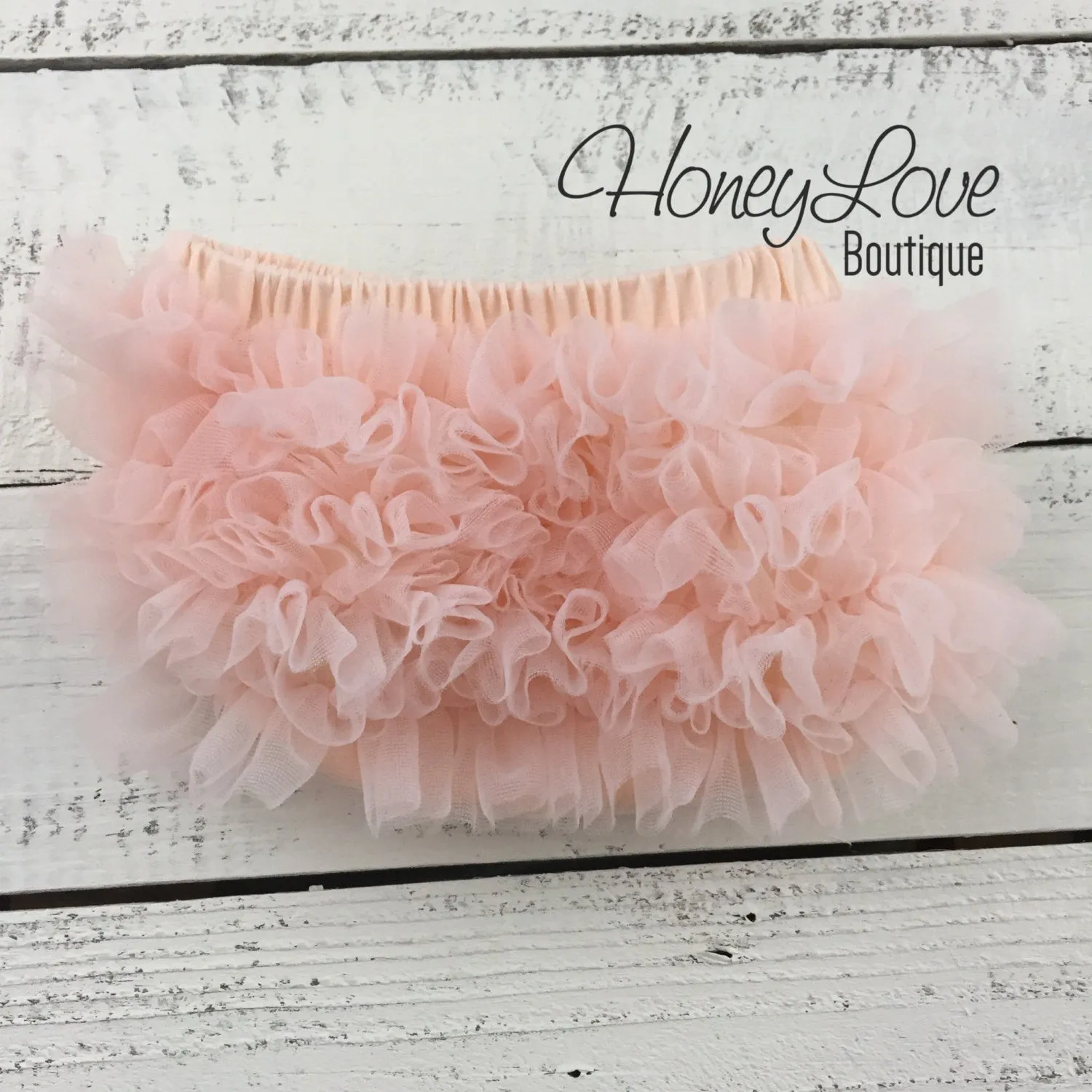 Peach ruffle bottom bloomers - vintage pink and peach headband