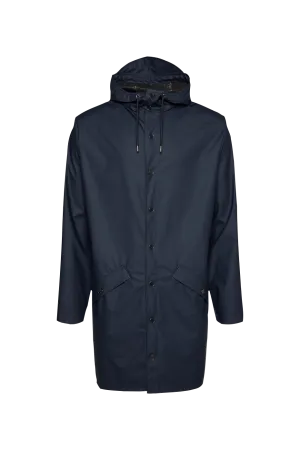 Rains Navy Long Jacket