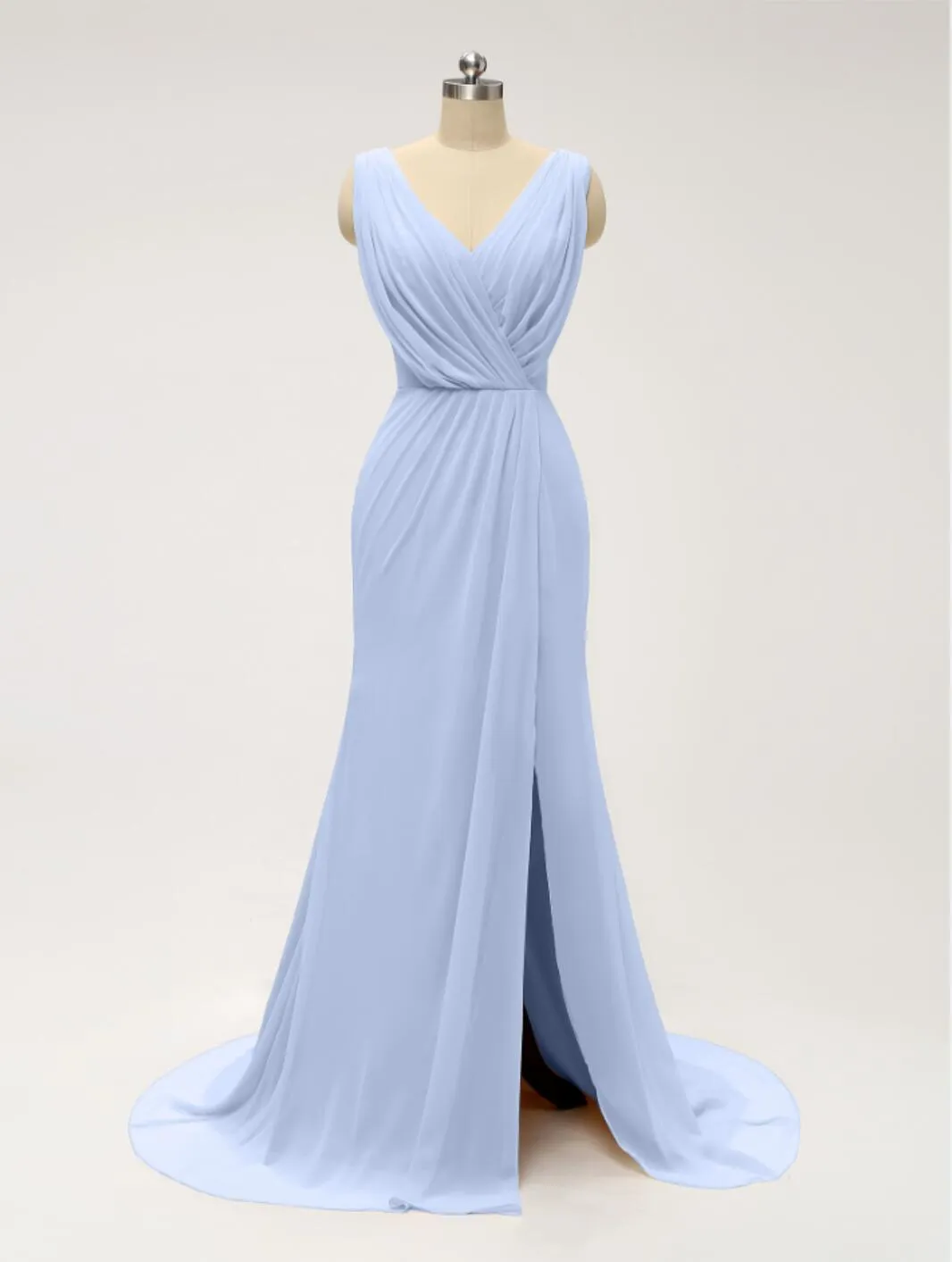 Side Slit Chiffon Cheap Bridesmaid Dresses