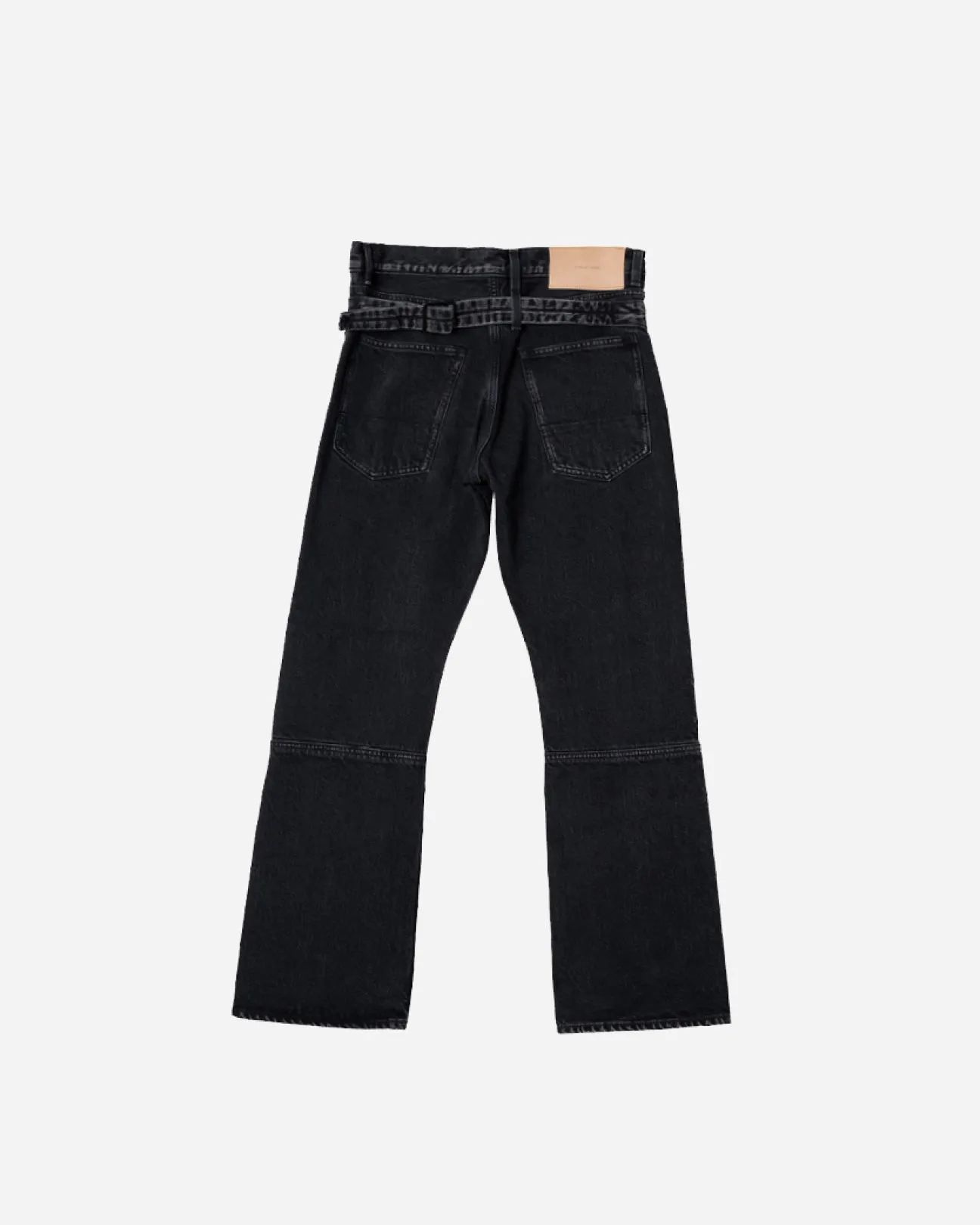 SLIM FLARE DENIM PANTS -Sharon- .06【WASH BLACK】