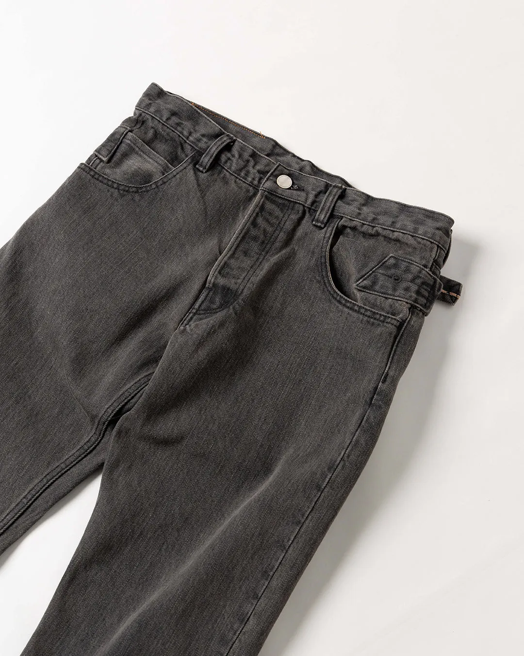 SLIM FLARE DENIM PANTS -Sharon- .06【WASH BLACK】