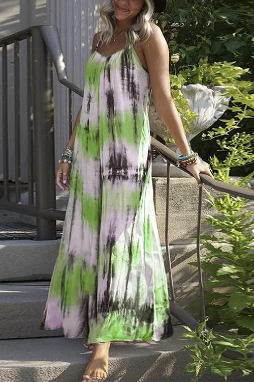 Tie Dye Slip Maxi Dress