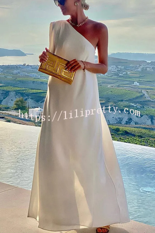 Timeless Charm One Shoulder A-line Elegant Maxi Dress