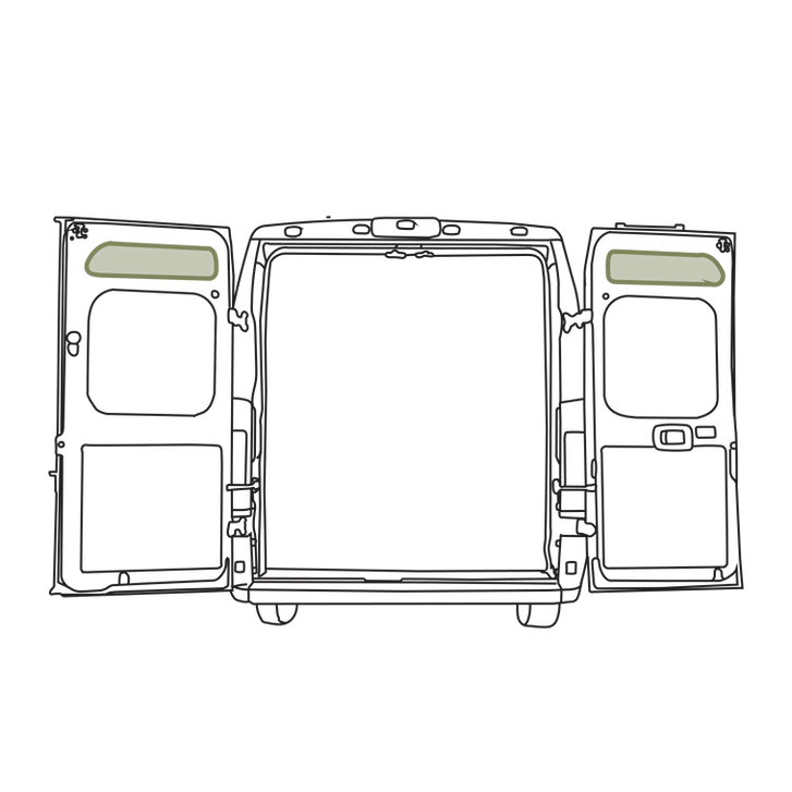 VanEssential Ram Promaster Upper Rear Door Storage Panels (Pair)