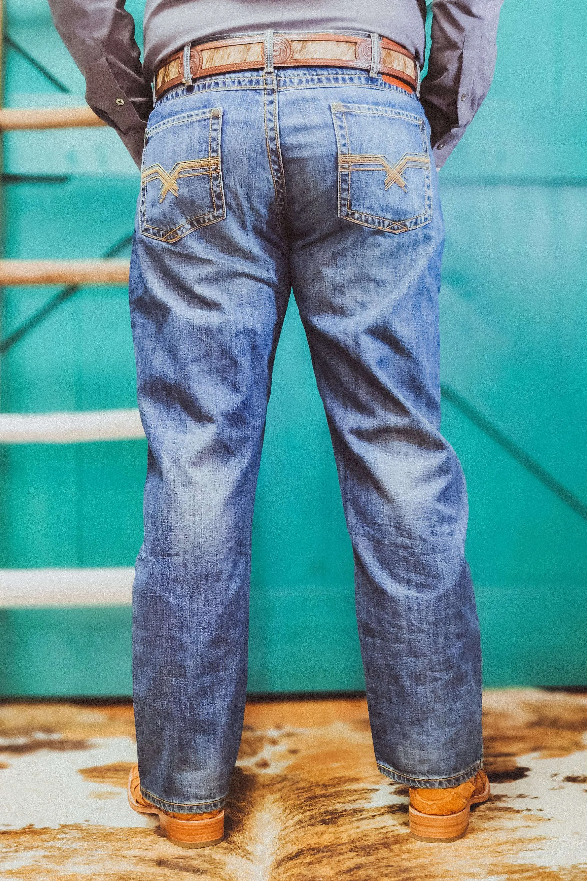 Wells Relaxed Straight Leg Jeans by Wrangler