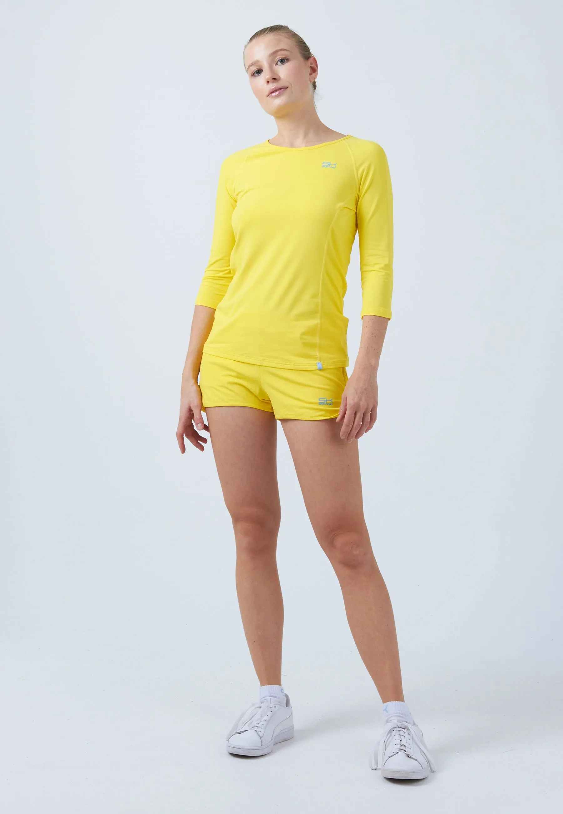 Women Tennis 3/4-Sleeve Shirt, yellow